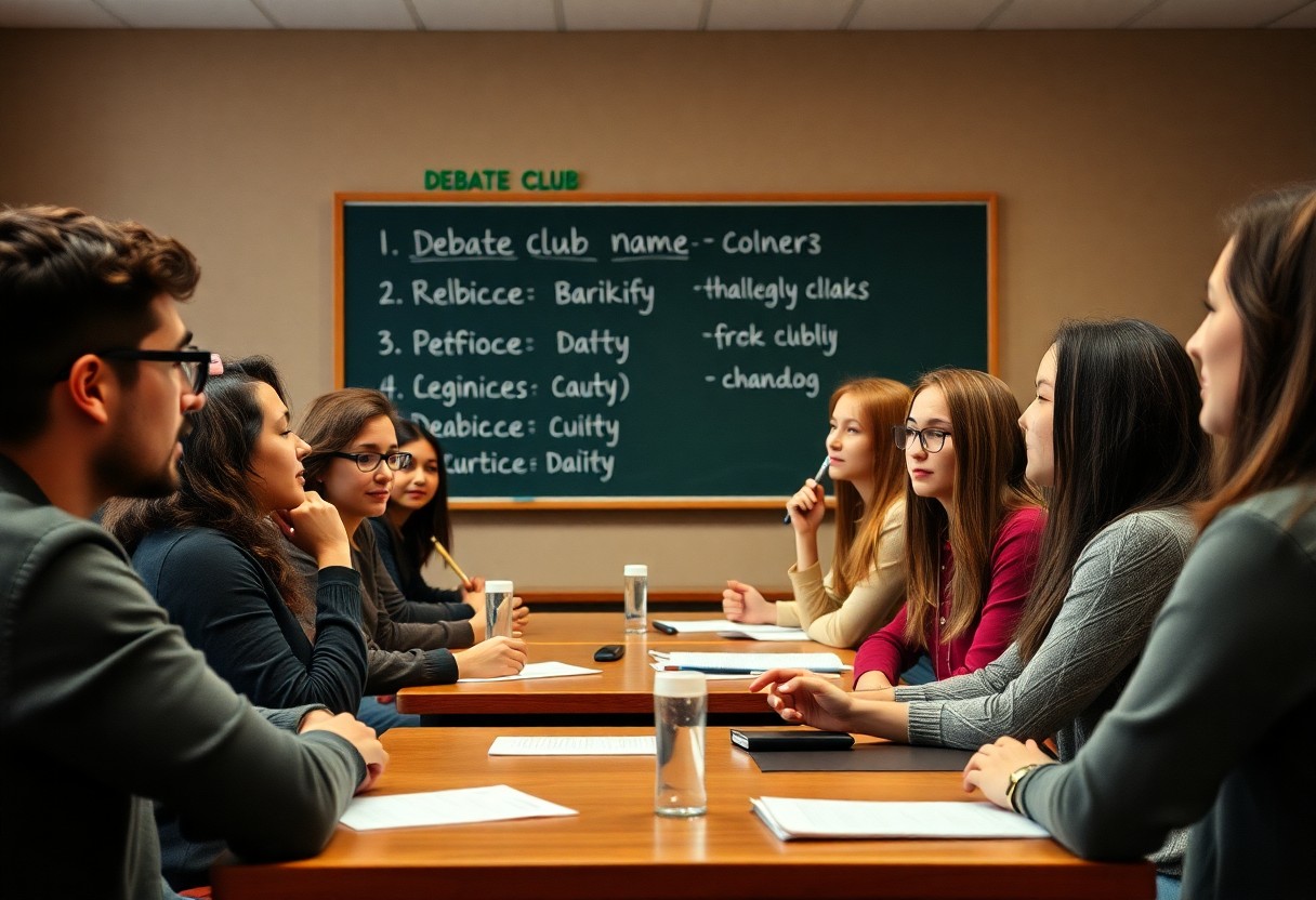 Debate Club Names for High School and College Competitions